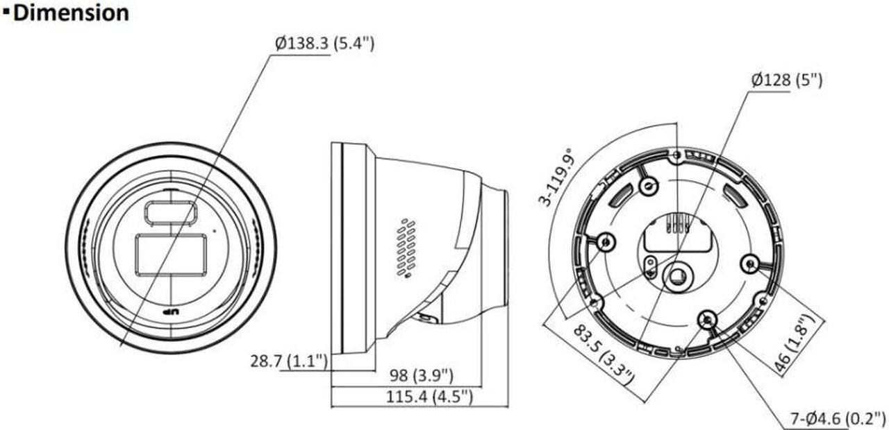 Alt view image 2 of 5 - LT Security Inc. LTCMIP3C42W-28SDL 4MP White light WDR 3D-DNR Outdoor Network H.265+ PoE Turret Camera with 2.8mm Lens,