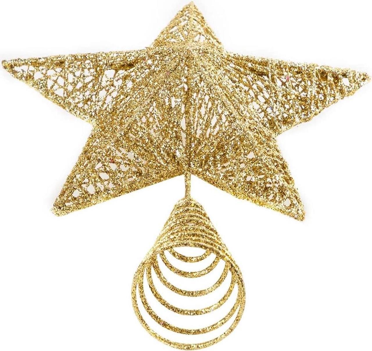 FYUU 15cm Christmas Tree Topper Star Topper Ornaments Decorations Indoor Home Decor