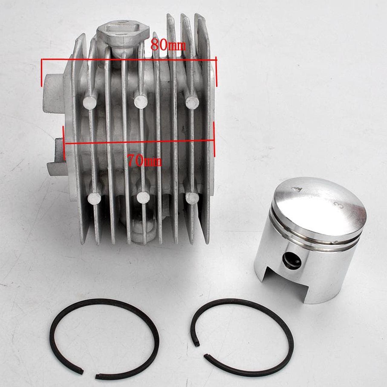 Alt view image 3 of 6 - Furulu 80cc Engine Motor Cylinder Piston Pin Set For Motorized Bicycle Bike Motorcycle