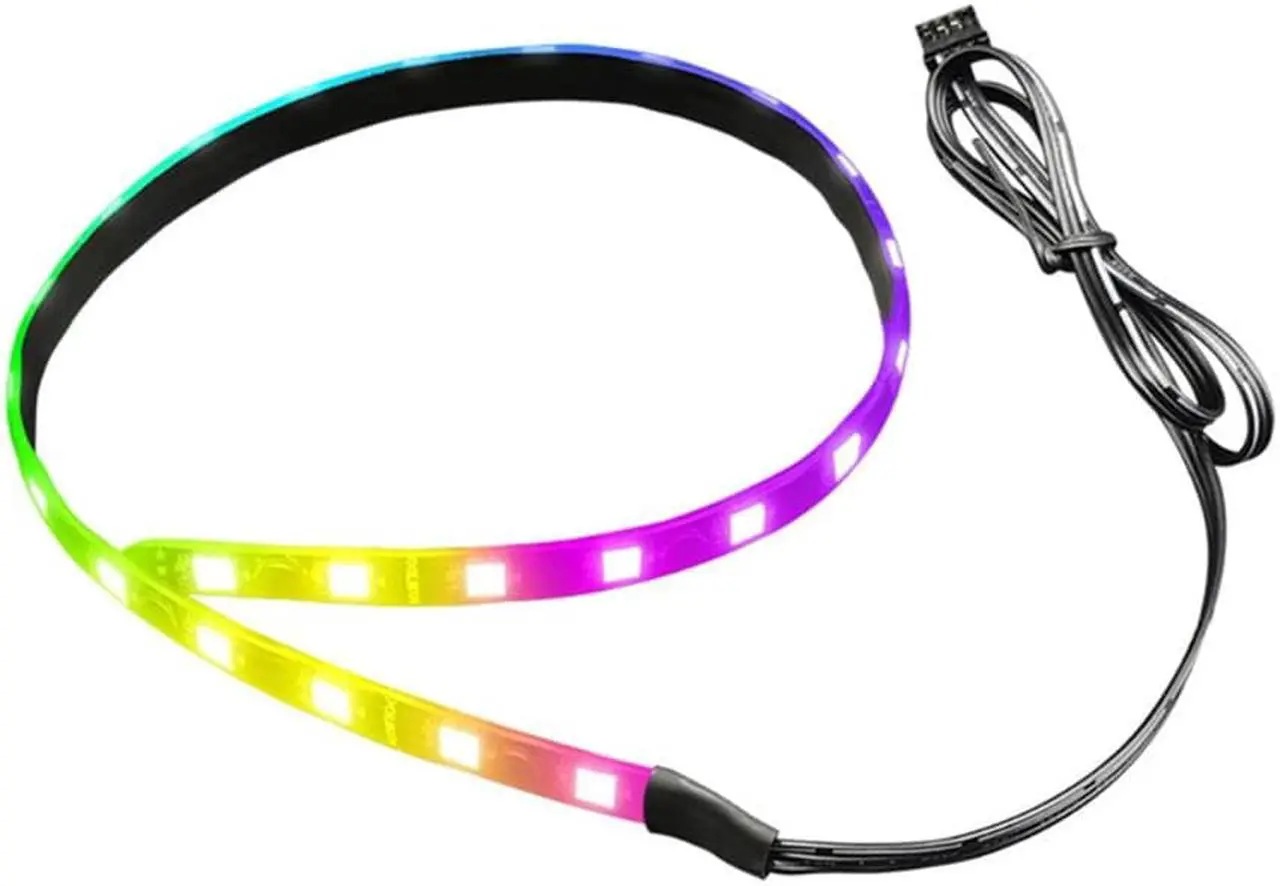 Alt view image 4 of 6 - 5V 3PIN ARGB/4 PIN RGB LED Soft Bar for PC Case Computer Chassis RGB LED Light Strip 40cm Magnetic Multicolor  1pc