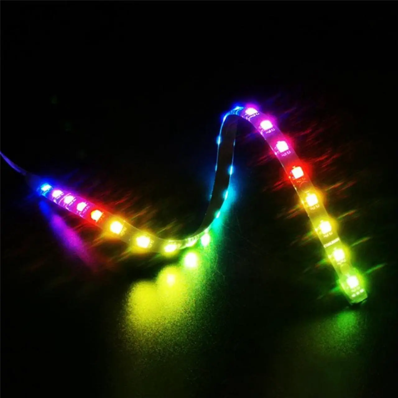 Alt view image 5 of 6 - 5V 3PIN ARGB/4 PIN RGB LED Soft Bar for PC Case Computer Chassis RGB LED Light Strip 40cm Magnetic Multicolor  1pc