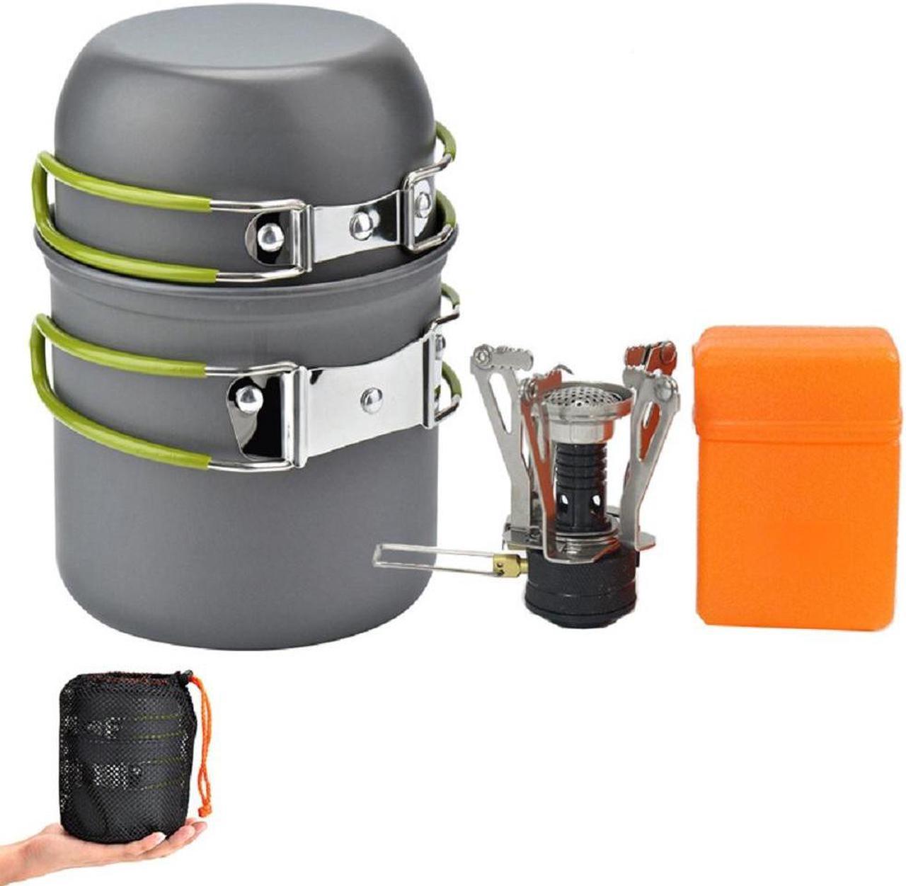 Portable Gas Camping Stove Outdoor Hiking Picnic Cookware Camping Pot