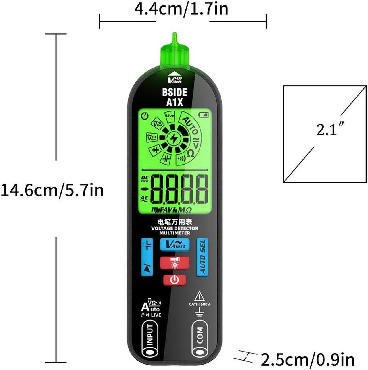 A1X Mini Digital Multimeter Smart Auto Ranging Rechargeable DC/AC Voltage