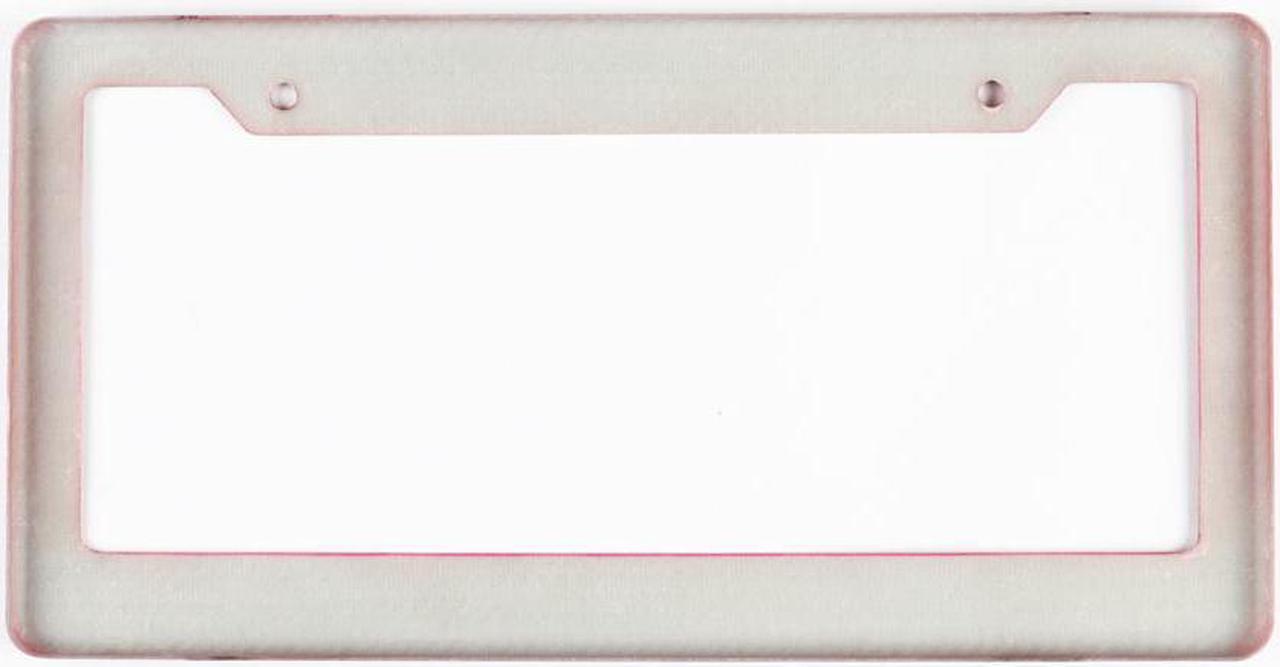 Alt view image 2 of 5 - Paiying 1Pc Real Carbon Fiber License Plate Frame Red (without Mounting Accessories)
