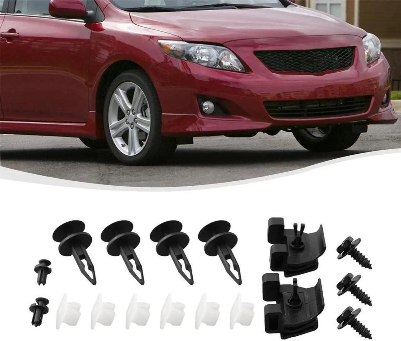 Main image of Furulu Front Bumper Clips Kit For Toyota Corolla 2009-2019 17Pcs