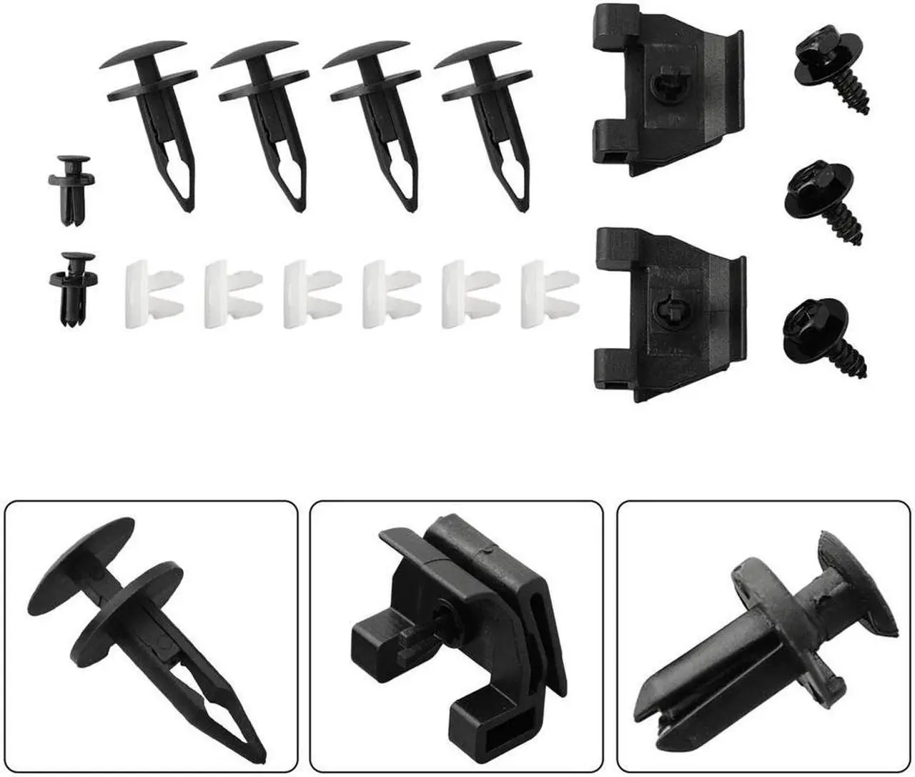 Alt view image 3 of 5 - Furulu Front Bumper Clips Kit For Toyota Corolla 2009-2019 17Pcs