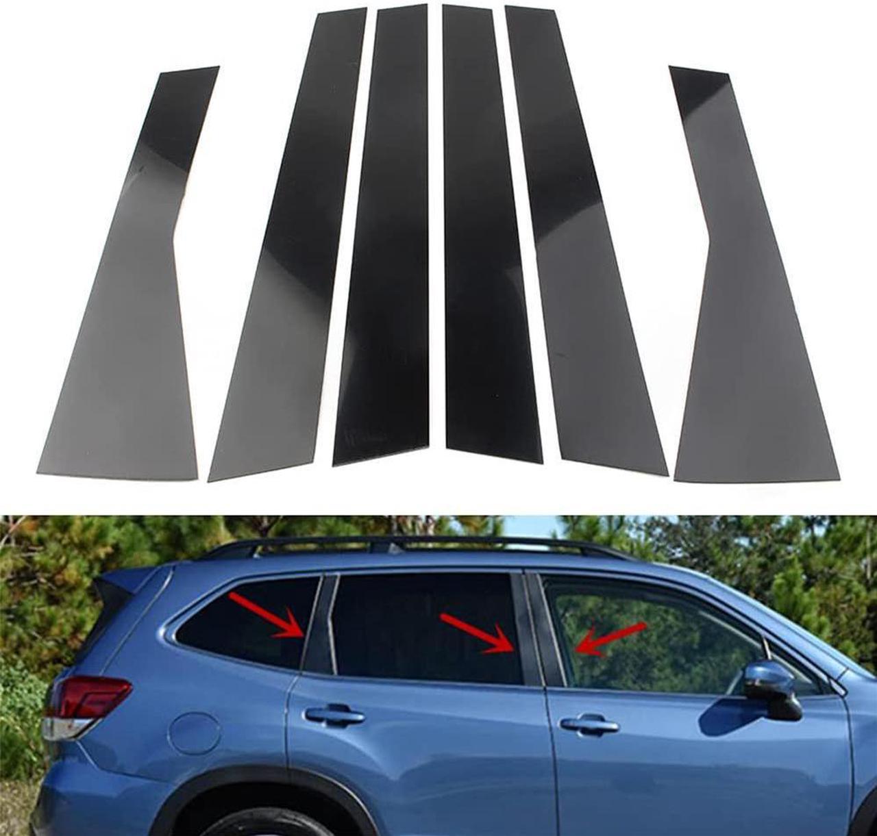 Paiying Pillar Posts Door Window Trim Cover For Subaru Forester 2019-2023 6Pcs Black