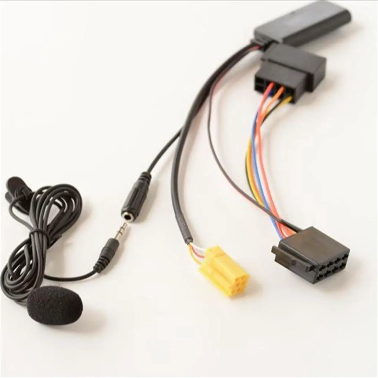 Alt view image 3 of 5 - Furulu Bluetooth 5.0 Aux Cable Microphone Adapter Iso 6Pin With Harness Wire For Fiat Grande Punto Alfa Romeo