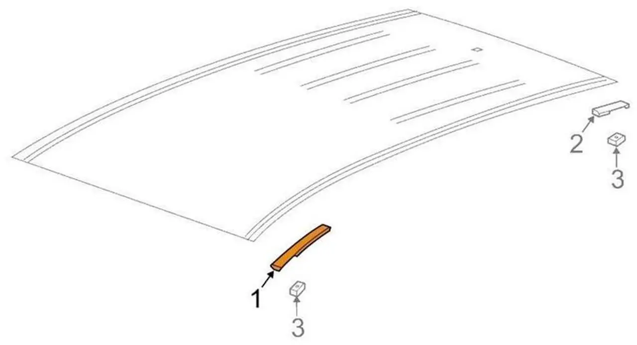 Alt view image 3 of 5 - Furulu Right Side Front Roof Exterior Trim-Drip Molding 42577929 For Buick Chevy