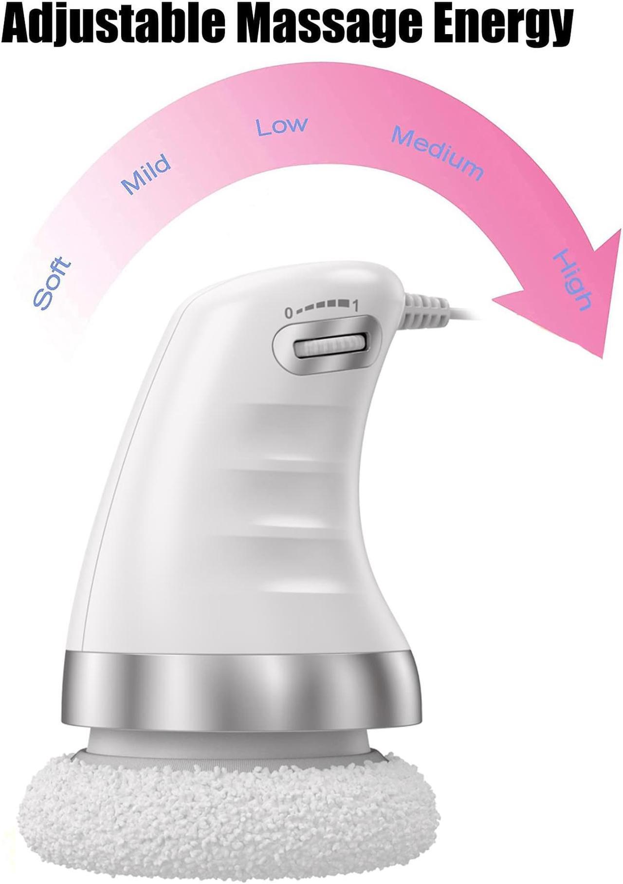Alt view image 6 of 7 - Cellulite Massager Body Sculpting Machine Handheld Electric Body Cellulite Remover Massager Machine for Neck Shoulders Arm Butt Leg with 6 Massage Washable Pads White