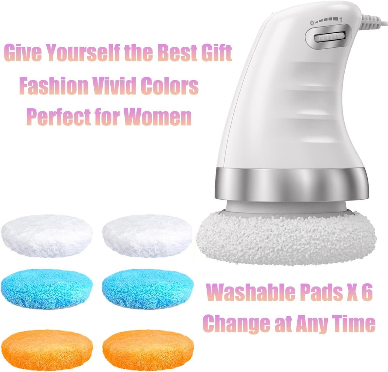 Alt view image 7 of 7 - Cellulite Massager Body Sculpting Machine Handheld Electric Body Cellulite Remover Massager Machine for Neck Shoulders Arm Butt Leg with 6 Massage Washable Pads White