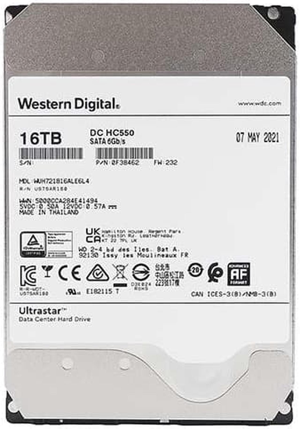 Alt view image 2 of 7 - WUH721816ALE6L4 - Western Digital Ultrastar DC HC550 16TB 7200RPM SATA 6Gb/s 512MB Cache 3.5-inch Hard Drive - (Certified Refurbished)