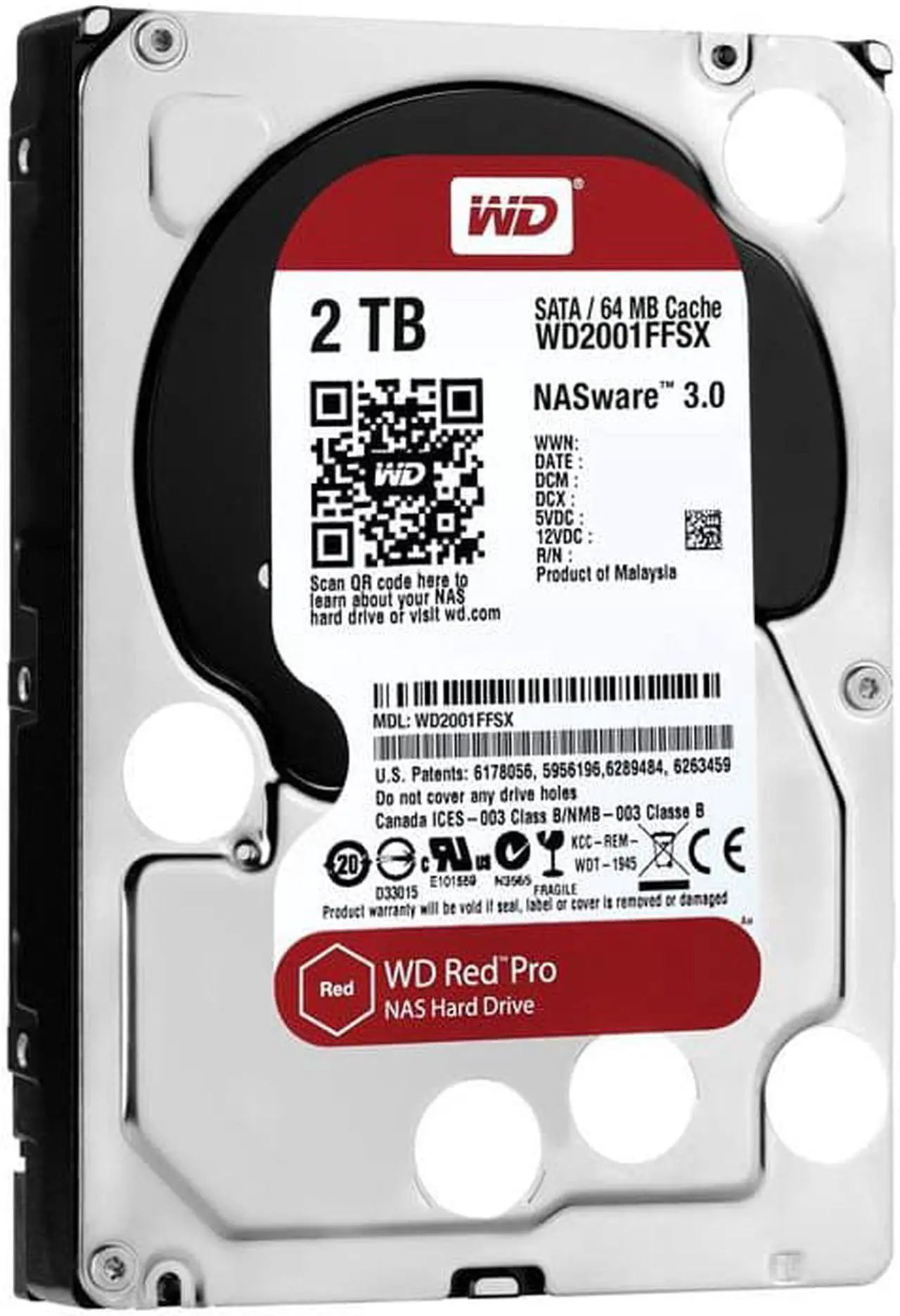Alt view image 4 of 4 - WD WD2001FFSX Red Pro WD2001FFSX 2 TB Hard Drive - 3.5" Internal - SATA (SATA/600)