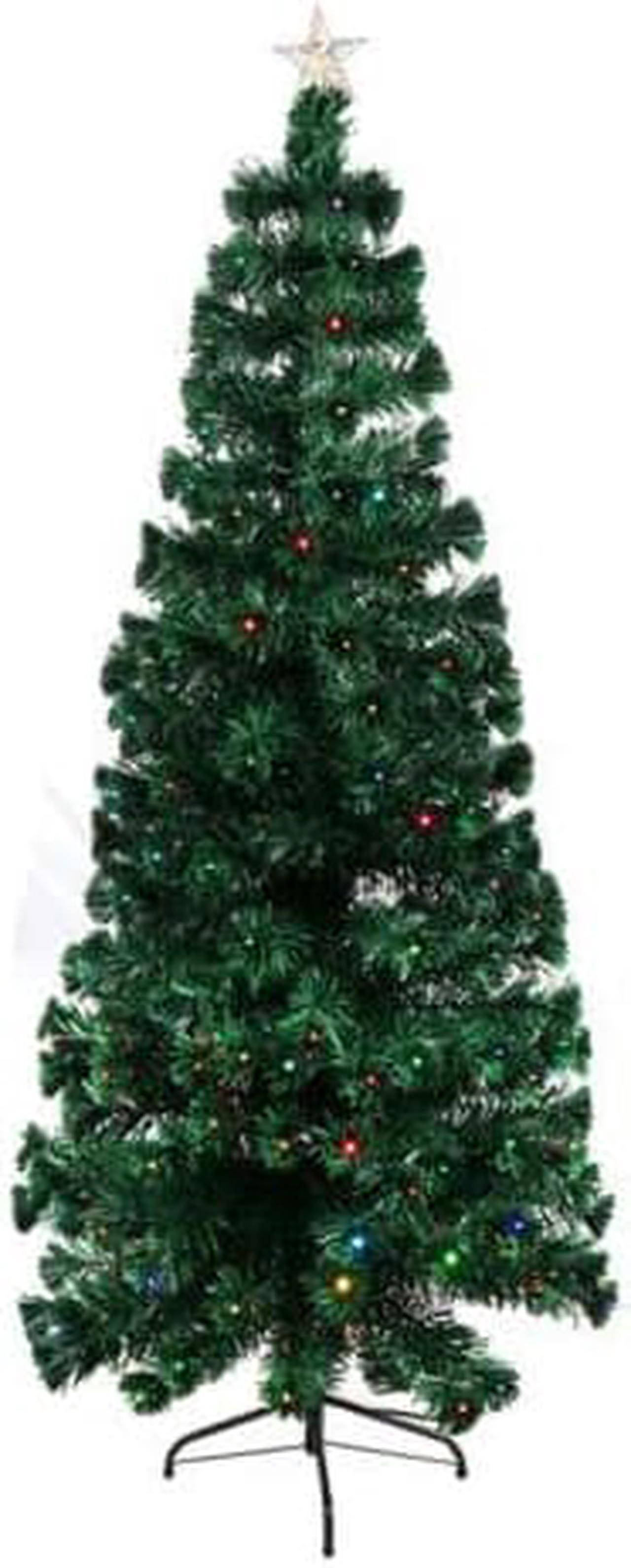 Alt view image 2 of 7 - 6ft Christmas Tree Artificial Narrow Realistic Evergreen Pre Lit Metal Stand Pencil Green