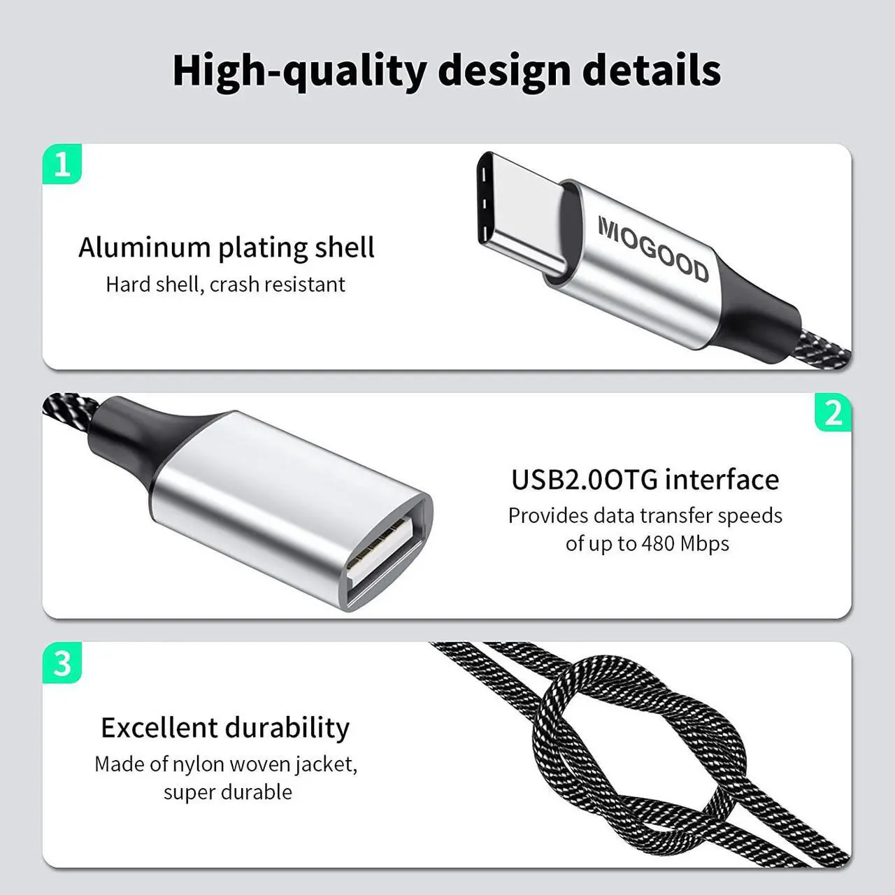 Alt view image 4 of 4 - USB C Splitter USB C to 3 USB Adapter USB Splitter for Laptop,Thunderbolt3 to 3 USB2.0 Port Splitter Dongle Cord Converter Connector Multi Hub for MacBook,iPad Pro Air,Microsoft Surface Go,PC,Laptop