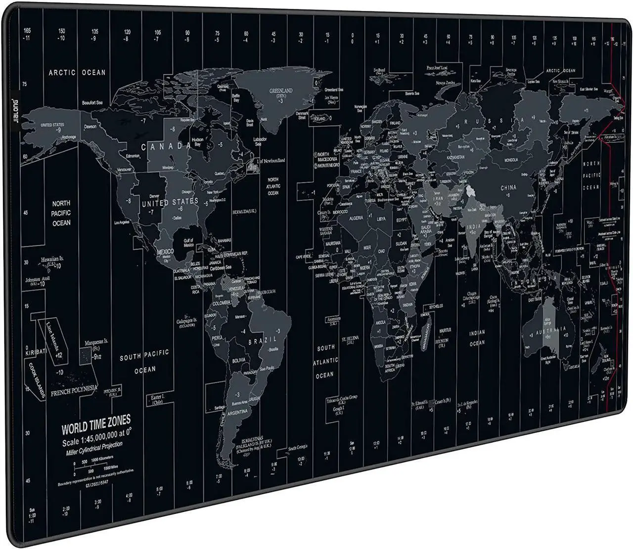 Main image of Mouse Pad Large Gaming Desk Mat Extended Mousepad with Personalized Design Keyboard Pad for Laptop Computer and PC - 35.4 x 15.7 inches Black World Map