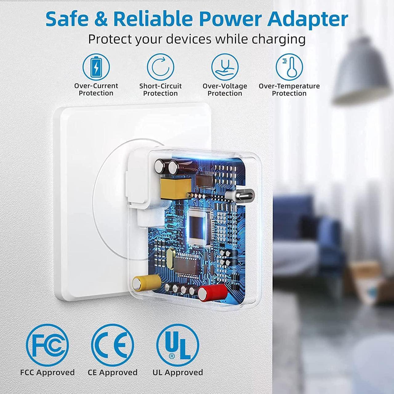 Alt view image 5 of 7 - Mac Book Pro Charger - 118W USB C Charger Fast Charger for MacBook Air iPad Pro  Galaxy and All USB-C Devices 7.2ft USB C to C Cable