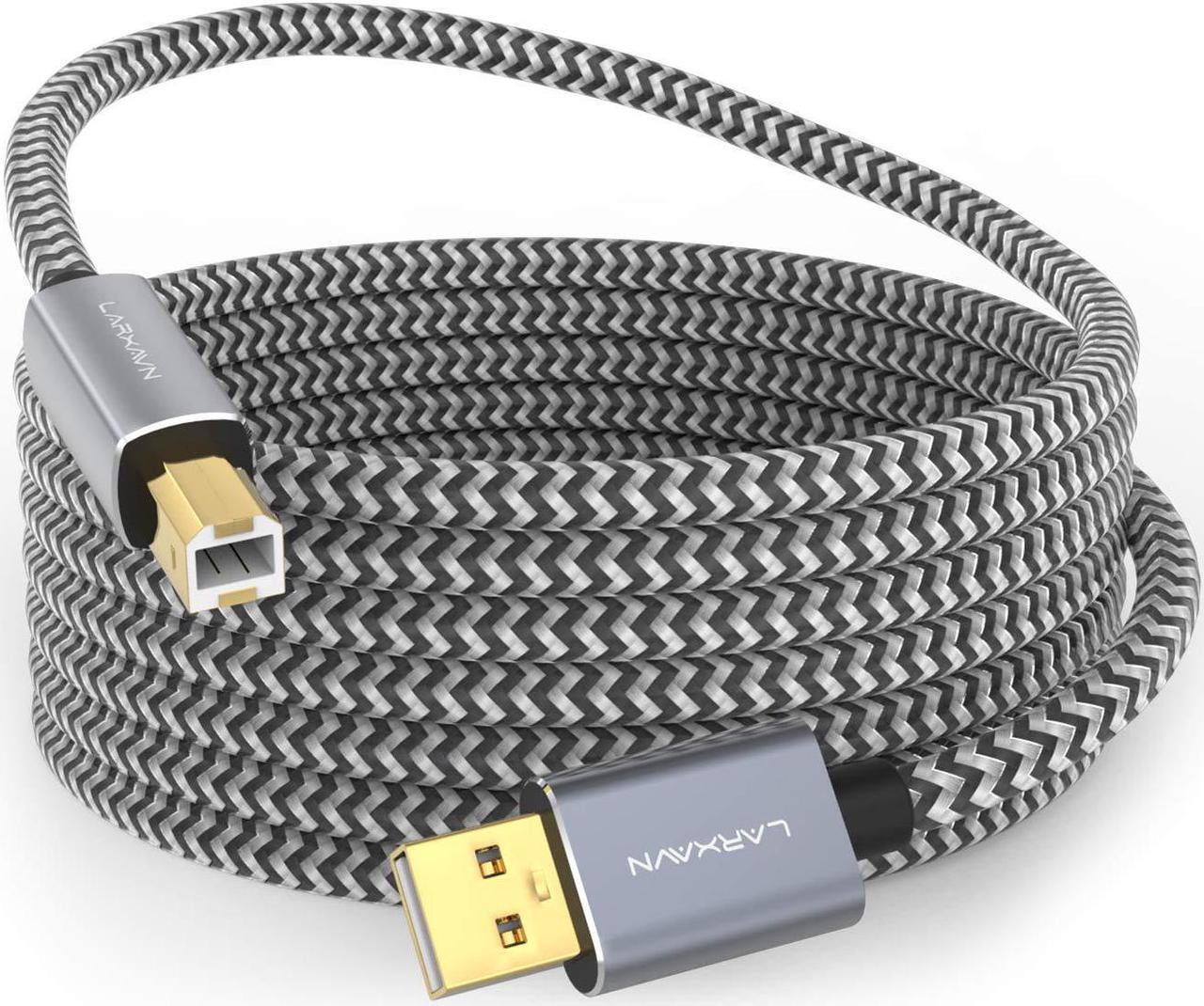 Main image of Printer Cable 30 Feet USB Printer Cable USB 2.0 Type A Male to B Male Printer Cord USB B Cable Printer USB Cable Compatible with HP Canon Epson Dell Brother Lexmark Xerox Samsung etc