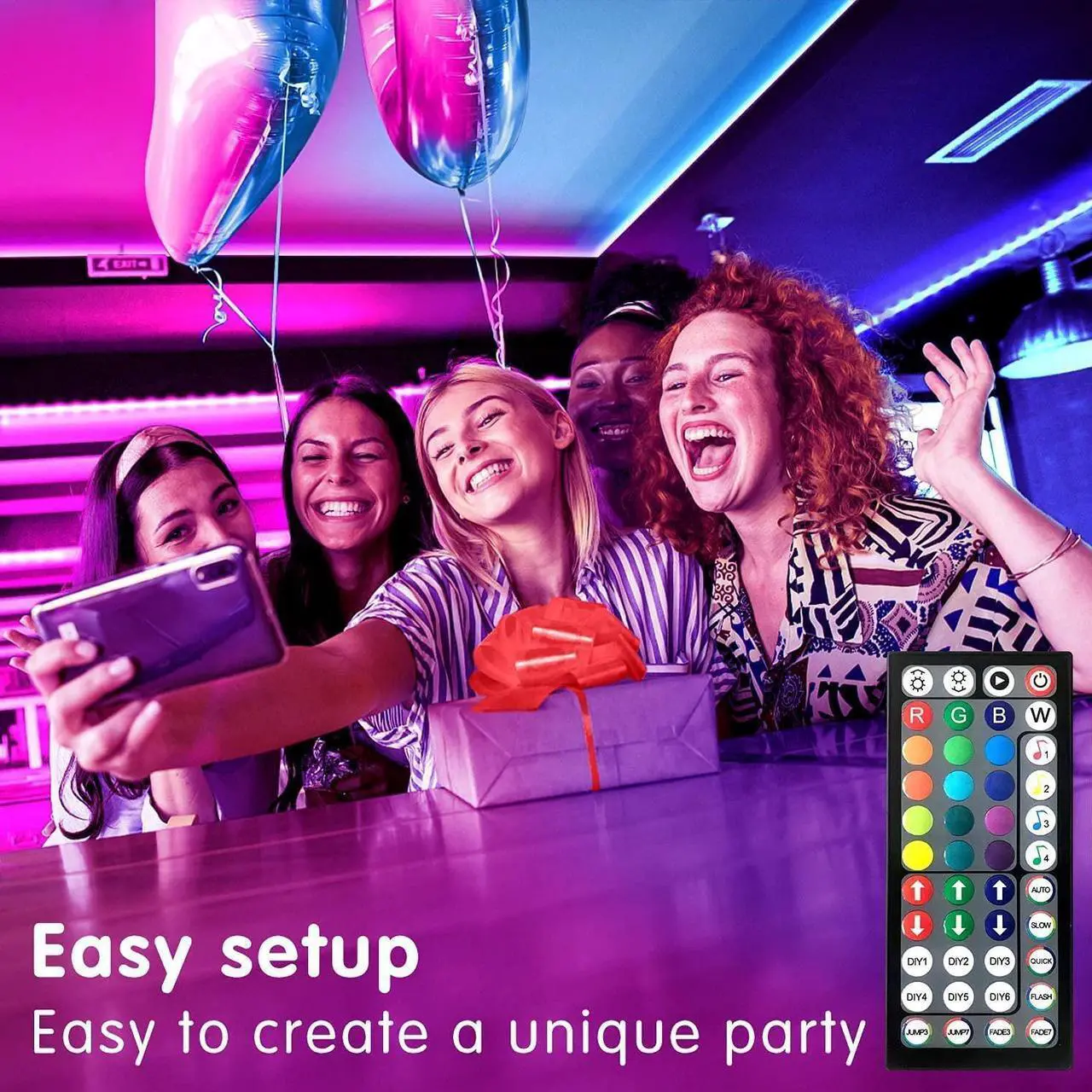 Alt view image 2 of 7 - Led Lights for Bedroom 100ft (2 Rolls of 50ft) Music Sync Color Changing Strip Lights with Remote and App Control RGB Strip for Room Home Party Decoration