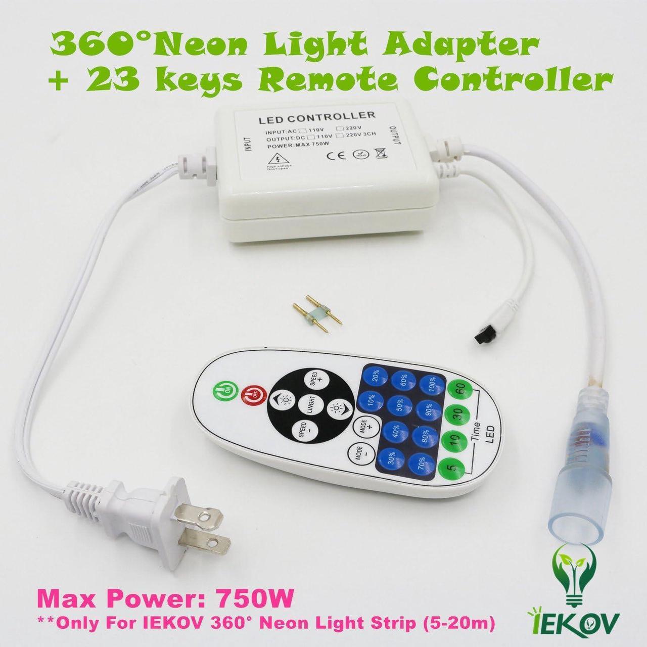 Alt view image 5 of 7 - [Upgrade] 360° LED NEON Light AC 110-120V Flexible 360 Degree LED Neon Strip Lights Dimmable & Waterproof NEON LED Rope Light + Remote Controller (32.8ft/10m Warm White)