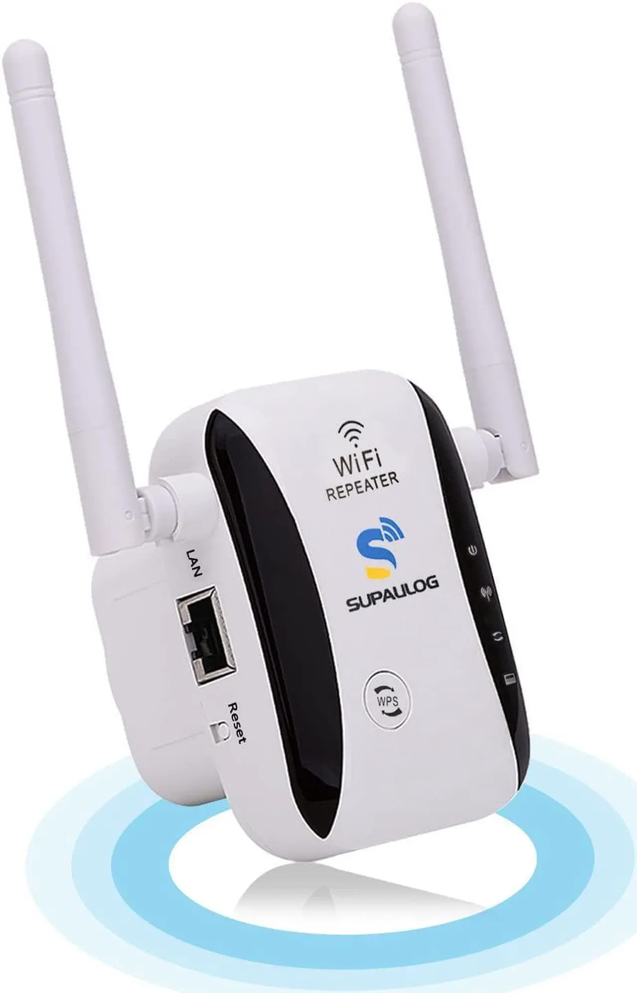 Main image of SUPALILOG WiFi Extender,WiFi Signal Booster,Up to 2640sq.ft,2 Antennas,2.4GHz 300Mbps,Range Extender,Wireless Repeater,Long Range Amplifier,360° Full Coverage with Ethernet Port and Access Point