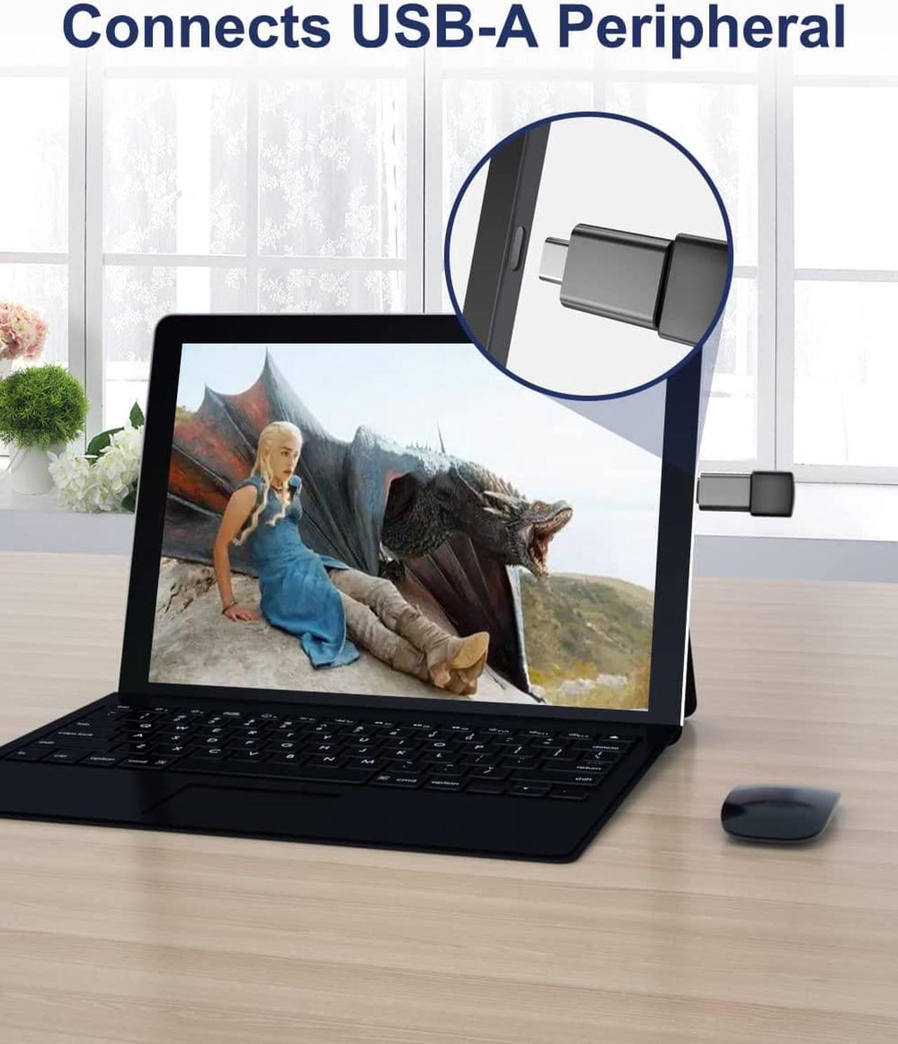 Alt view image 6 of 7 - USB C to USB Adapter 3 Pack Type C Male to USB A 3.0 Female Adapter Thunderbolt 4 OTG Converter for MacBook Pro iPad Air 5 Mini 6 Microsoft Surface Go Laptop Samsung Galaxy S21 S22 S23