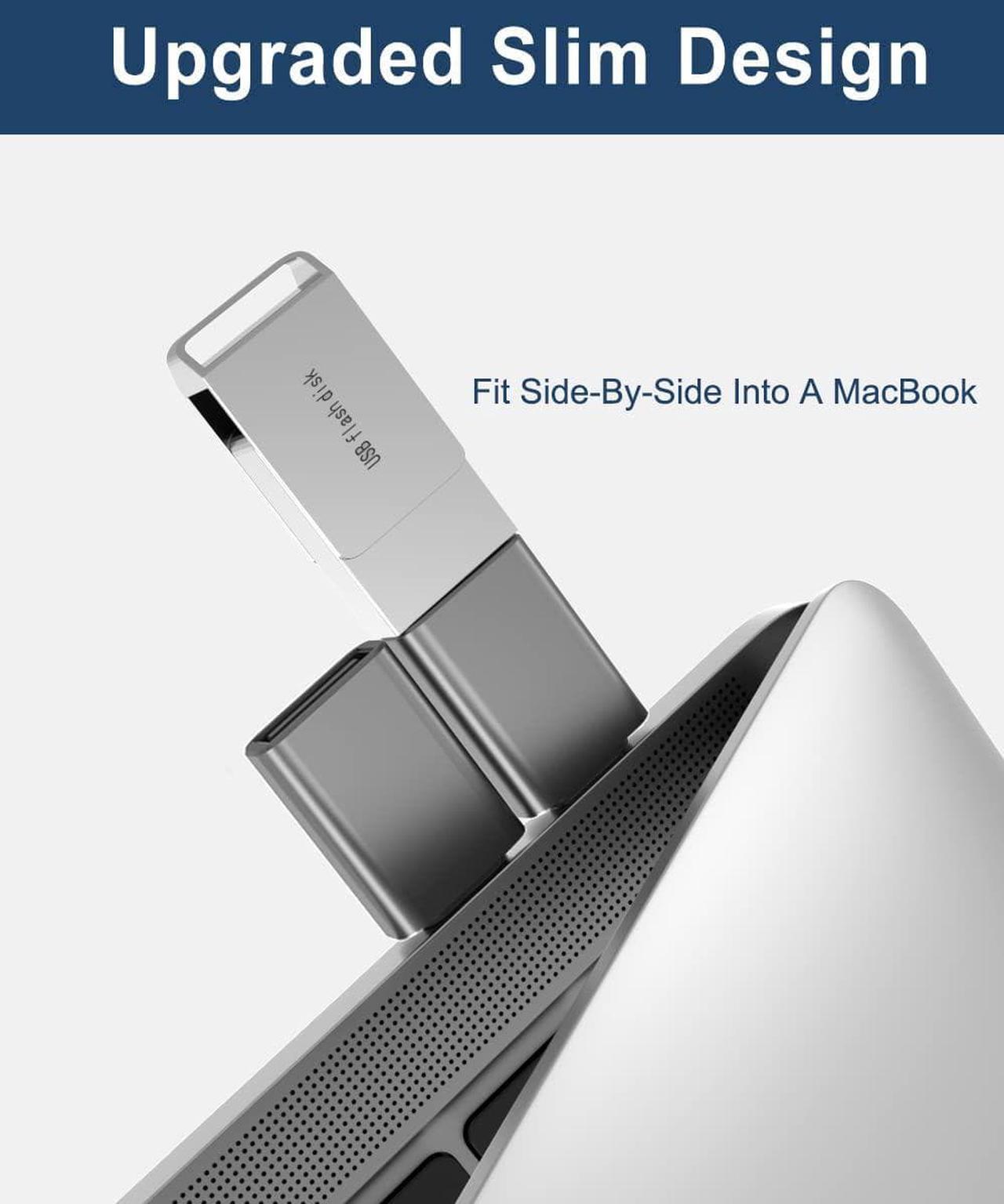 Alt view image 5 of 7 - USB C to USB Adapter 3 Pack Type C Male to USB A 3.0 Female Adapter Thunderbolt 4 OTG Converter for MacBook Pro iPad Air 5 Mini 6 Microsoft Surface Go Laptop Samsung Galaxy S21 S22 S23