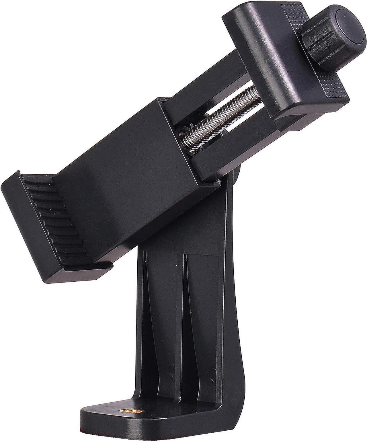 Alt view image 4 of 7 - Phone Tripod Mount Adapter & Smartphone Remote Controller Smartphone Selfies Stick Holder Clip Compatible with iPhone Samsung and All Cell Phones Rotates Vertical Horizontal Adjustable Clamp