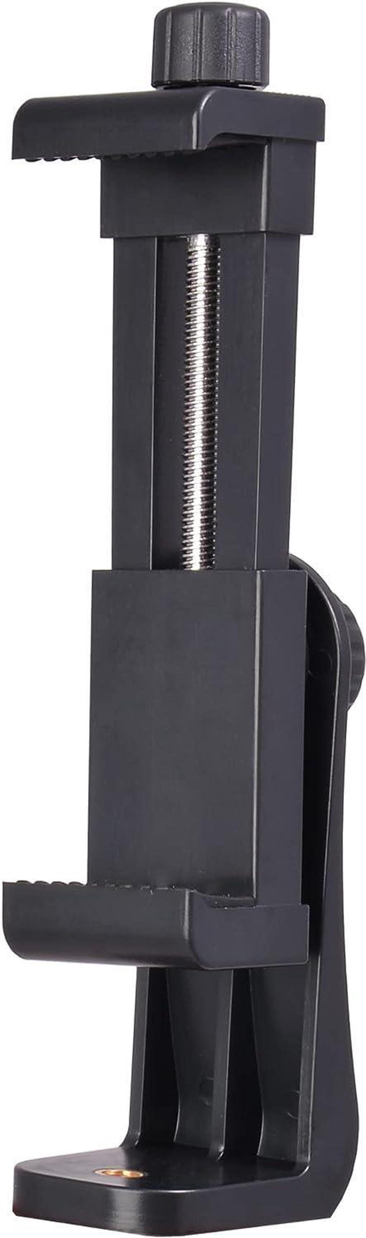 Alt view image 6 of 7 - Phone Tripod Mount Adapter & Smartphone Remote Controller Smartphone Selfies Stick Holder Clip Compatible with iPhone Samsung and All Cell Phones Rotates Vertical Horizontal Adjustable Clamp