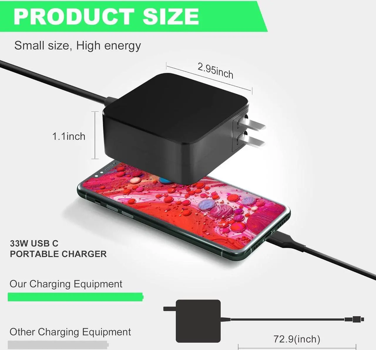 Alt view image 3 of 7 - 33W 19V 1.75A Laptop Charger for Asus Chromebook Flip C100PA C100P C100 C201 C201P C201PA Eeebook X205 X205T X205TA Vivobook E200H E200HA AD890526 ADP-33AW ADP-33AW Connector Type: Small Square Tip