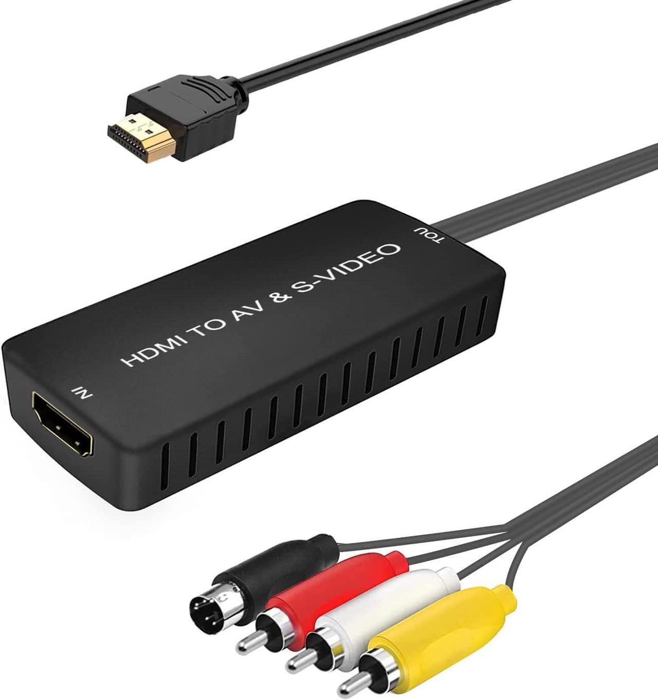 Main image of HDMI to SVideo Converter HDMI to RCA Adapter R/L Audio Video Converter Adapter Support 1080P Compatible PS3/PS4 Xbox Fire Stick Roku Blu-Ray Player VHS VCR DVD STB Camera etc.