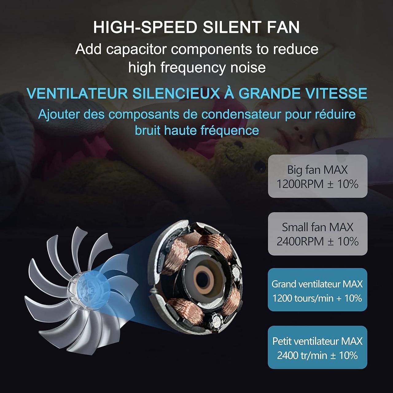 Alt view image 4 of 7 - TopMate C5 12-15.6 inch Gaming Laptop Cooler Cooling Pad | 5 Quiet Fans and LCD Screen | 2500RPM Strong Wind Designed for Gamers and Office