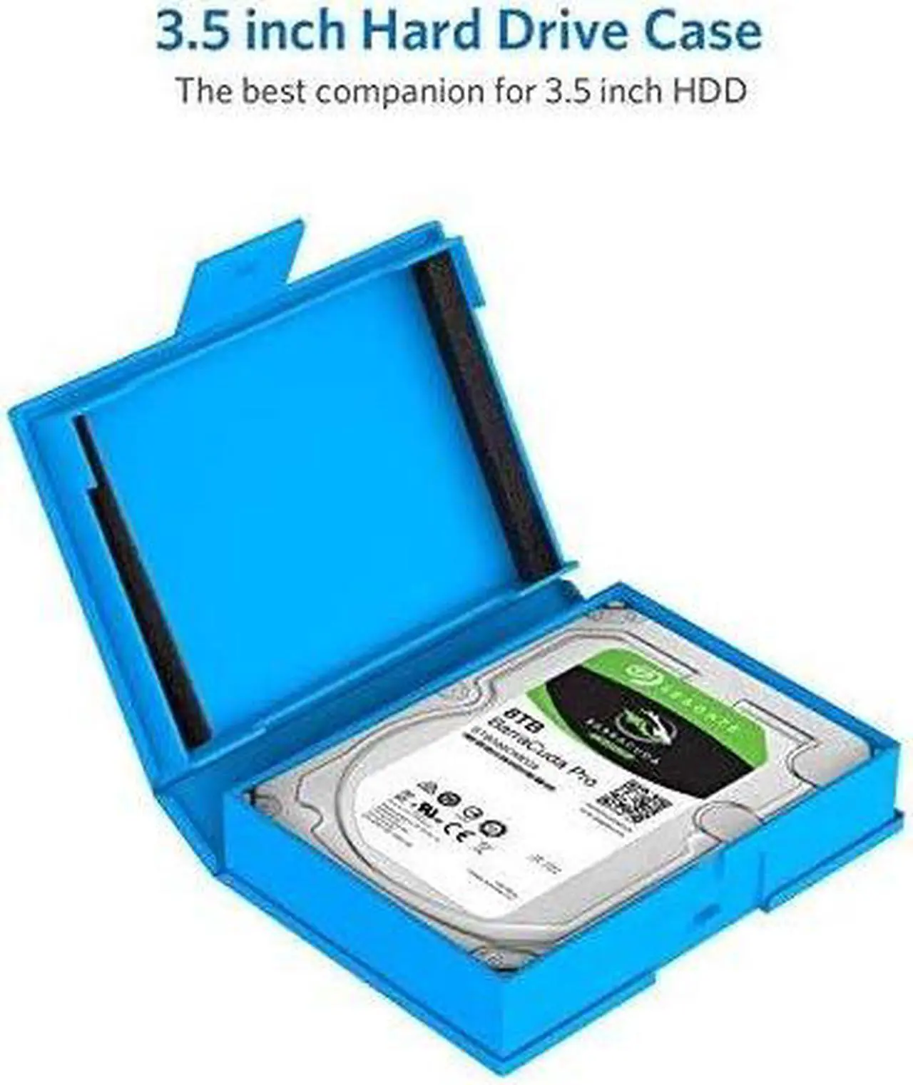 Alt view image 3 of 6 - 3.5 Inch Hard Drive Case HDD Protective Box with Shockproof Dustproof and Anti-static Function Storage Case for 3.5 inch HDDs 6 Pack Orange/Blue/Gray (HPFx6)