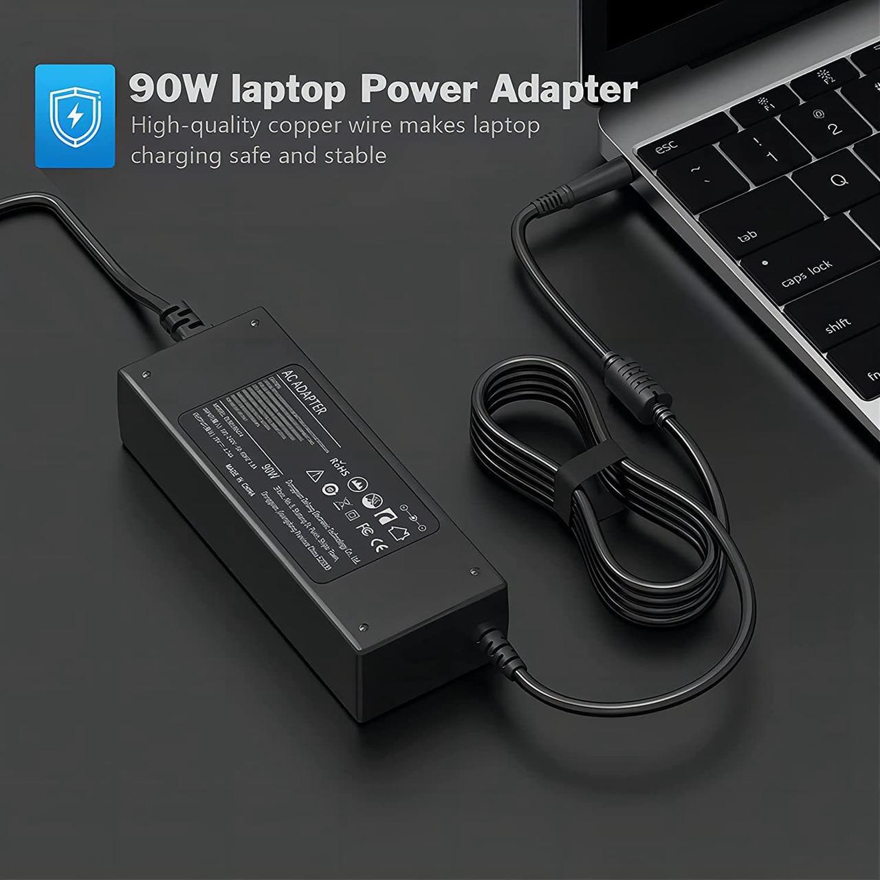 Alt view image 6 of 7 - 90W Power Supply Cord Charger Adapter for HP Pavilion Dv4 Dv6 Dv7 G50 G60 G60T G61 G62 G72 2000;Elitebook 8460p 8440p 2540p 8470p 2560p 6930p 2570p 8540p ;for Hp Presario 2210B 2510P CQ40 CQ45 Cq50