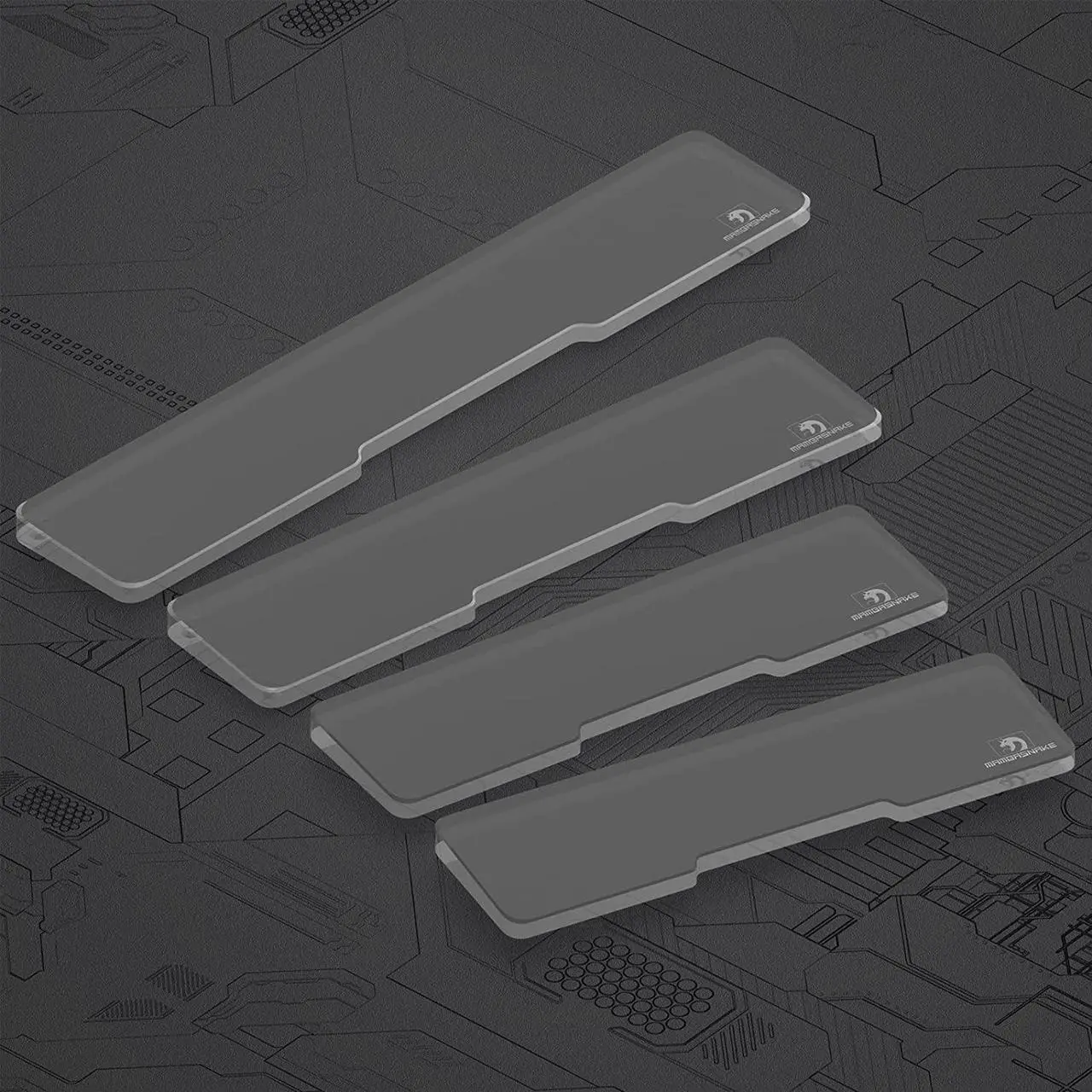 Alt view image 7 of 7 - Acrylic Keyboard Wrist Rest - Compact 60% Keyboard- Mechanical Keyboards Ergonomic Palm Rest for Computer Keyboard Anti-Slip Base Wrist Pad for Laptop Office & Home-Easy Typing