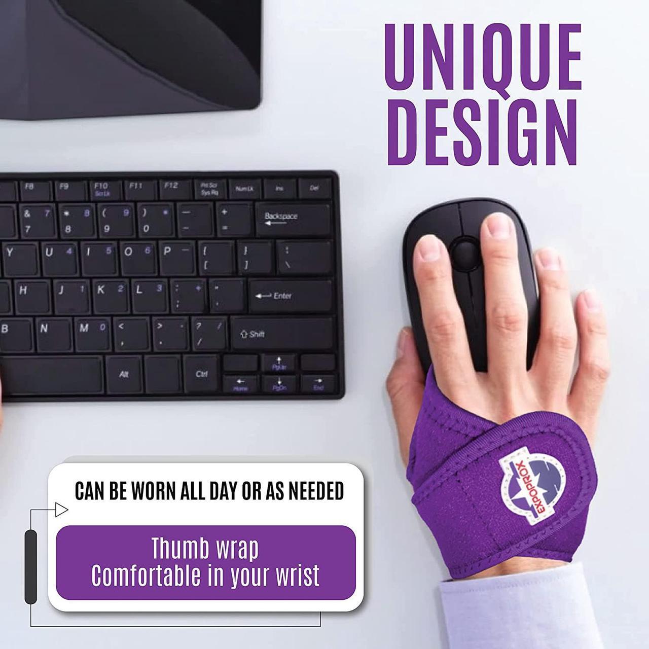 Alt view image 4 of 7 - .Wearable Gel Wrist Rest Pads.Mouse and Keyboard Wrist Support Adjustable Wrist Brace.