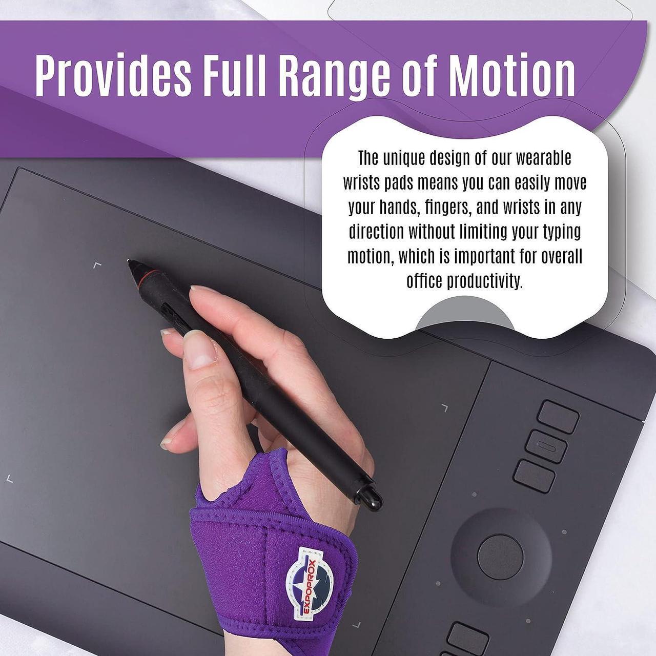 Alt view image 5 of 7 - .Wearable Gel Wrist Rest Pads.Mouse and Keyboard Wrist Support Adjustable Wrist Brace.