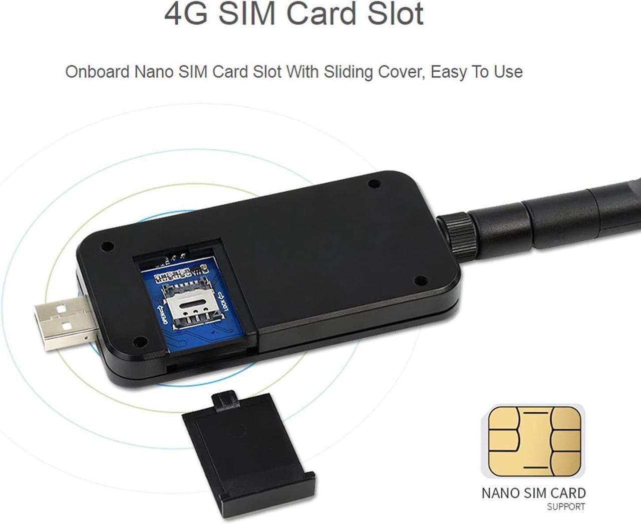 Alt view image 3 of 7 - SIM7600G-H 4G LTE USB Dongle, 4G DONGLE Module USB UART Communication Support 2G 3G 4G 50Mbps Uplink 150Mbps Downlink, with Rotatable Antenna