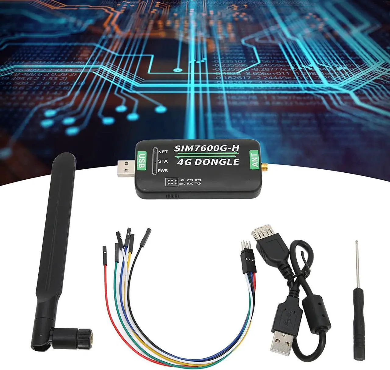 Alt view image 7 of 7 - Dilwe 4G LTE USB WiFi Modem, LTE/4G 150 Mbps USB Mobile Module with SIM Card Slot, High Speed Portable Travel Hotspot Mini Router Supports USB, UART for PC, Industrial Computer