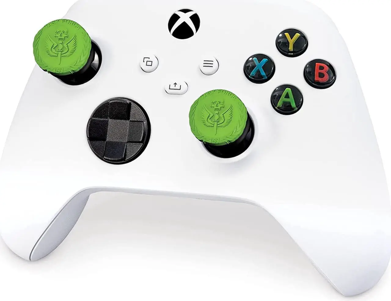 Alt view image 4 of 5 - Call of Duty: Modern Warfare II Performance Thumbsticks for Xbox One and Xbox Series X | 2 High-Rise Hybrid/Flat | Black/Green