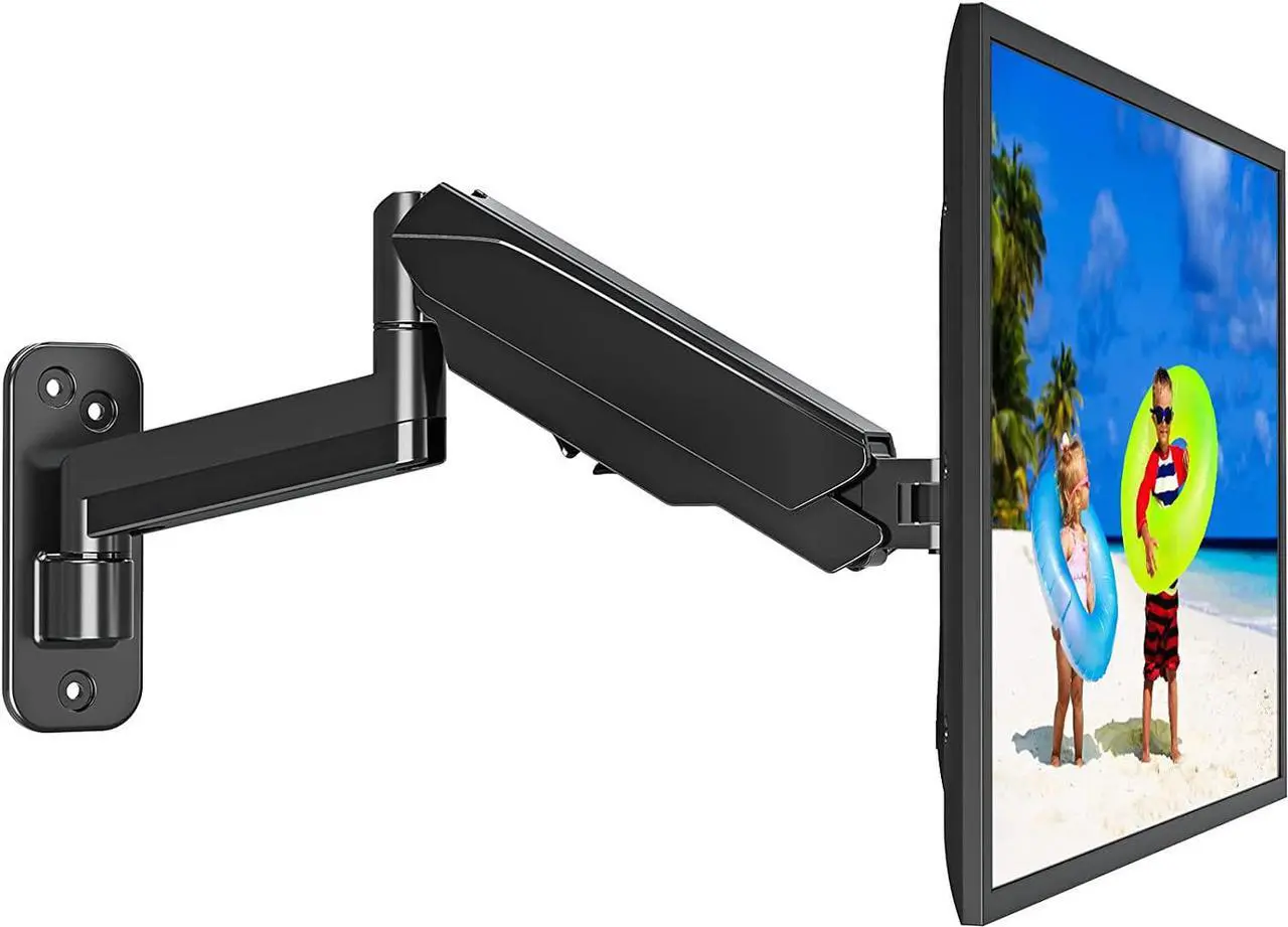 Main image of MOUNTUP Single Monitor Wall Mount for Max 32 Inch Computer Screen, Fully Adjustable Gas Spring Monitor Arm, Wall Mounted Monitor Holder Support 2.2-17.6lbs Display, VESA Bracket Fit 75x75mm, 100x100mm
