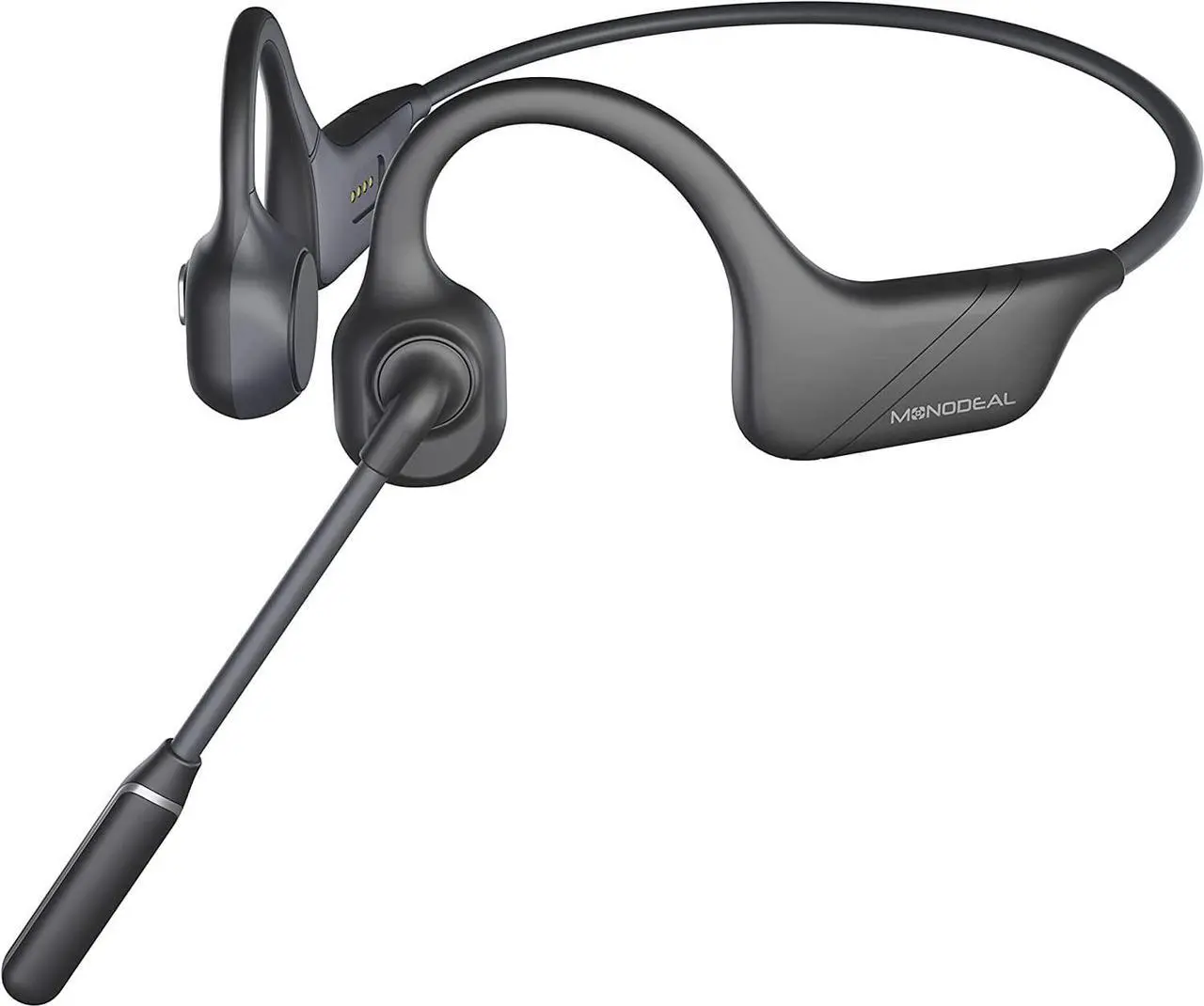 Main image of MONODEAL Bone Conduction Headphones with Mic, Bluetooth 5.3 Open Ear Headphones with Noise-Canceling Boom Microphone, Wireless Headset Earphones for Work, Driving, Home Office Commercial