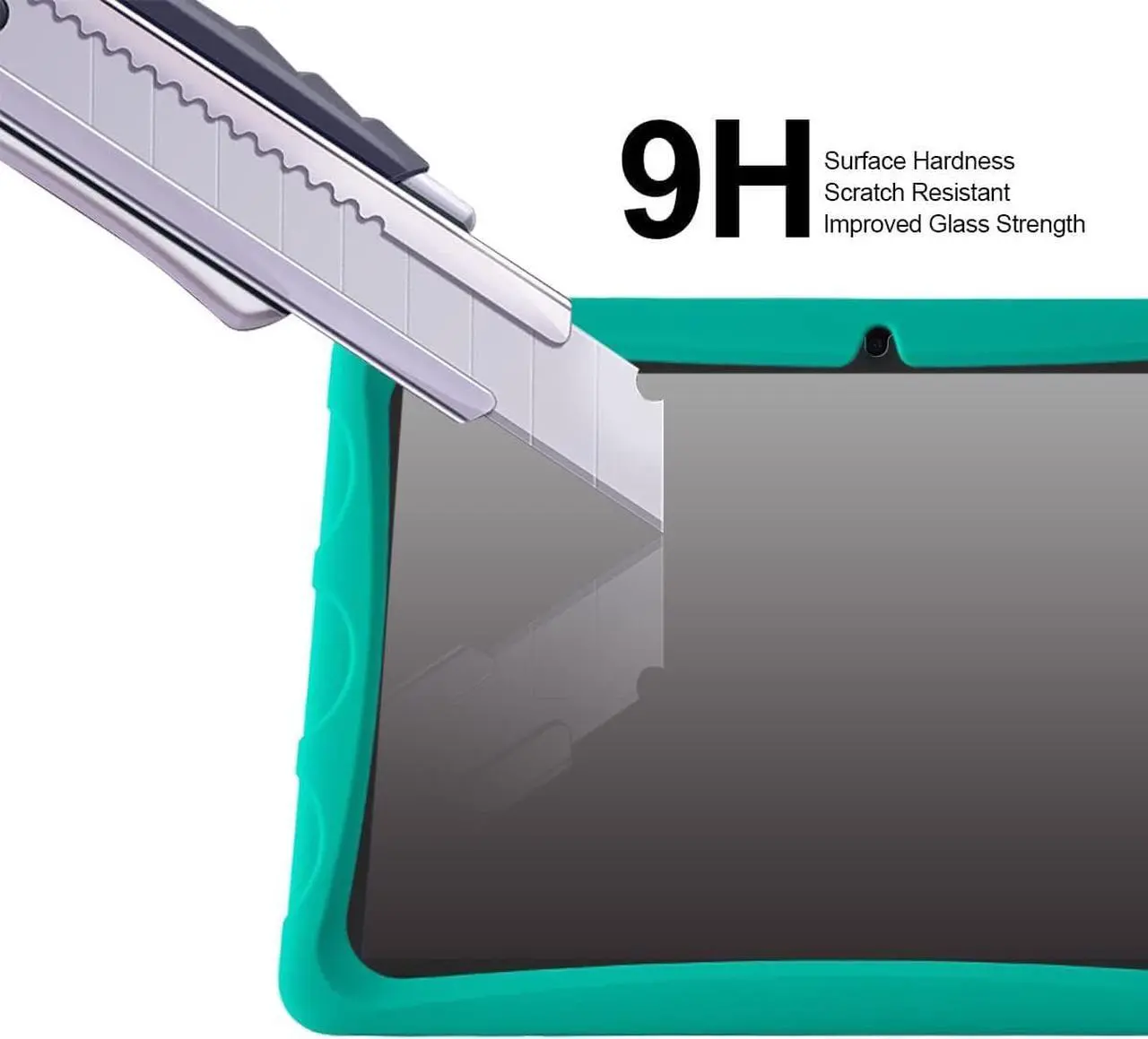 Alt view image 3 of 4 - (2 Pack) Designed for Onn 10/10.1 inch Kids Tablet (2022 3rd Gen) Screen Protector (Tempered Glass) Anti Scratch Bubble Free