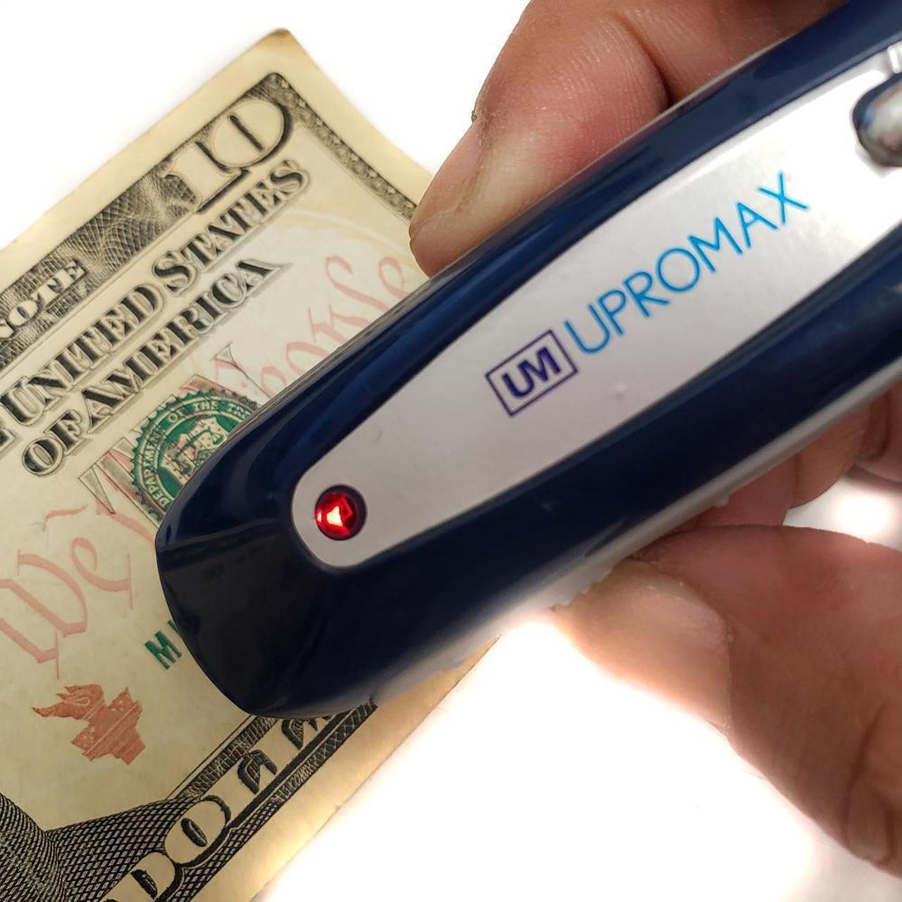 Alt view image 2 of 7 - UV Currency Money Detector, Portable Mini 2 in 1 UV Currency Money Note Detector Counterfeit Checker with Lanyard Magnetic Detector Keychain