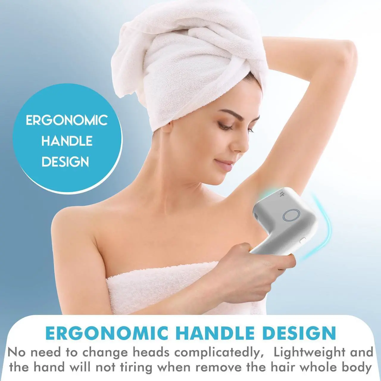 Alt view image 4 of 7 - Summer IPL Laser Hair Removal for Women and Men, Painless Hair Removal Device, Fast Cooling, Safe and Long-Lasting, Reduces Body and Facial Hair Growth