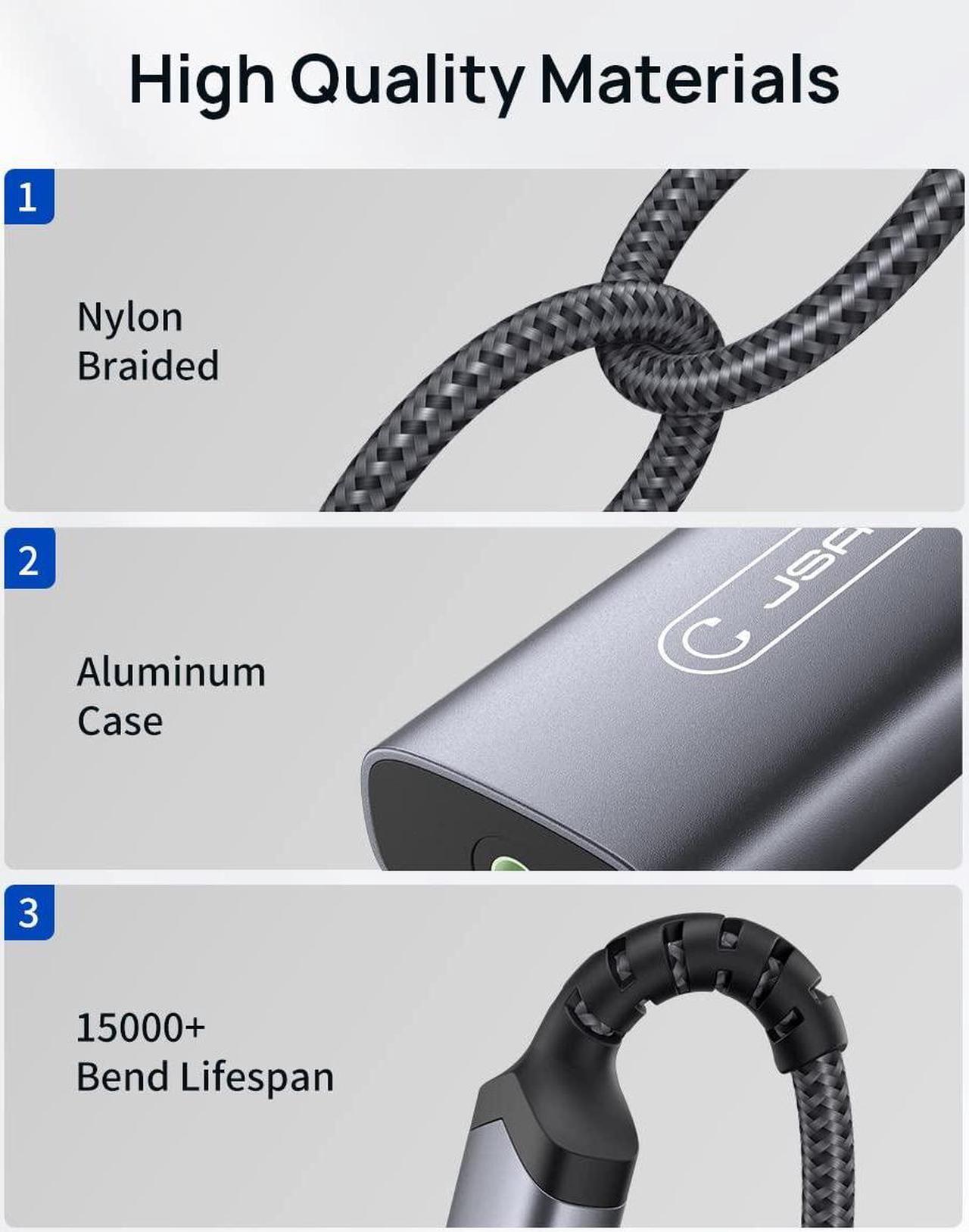 Alt view image 5 of 7 - USB C to 3.5mm Headphone and Charger Adapter 2-in-1 AUX Mic Jack with PD 60W Fast Charging for Stereo Earphones Compatible for iPhone 15 Pro Max/15 Pro Samsung S23/S22/S21 iPad Pro Pixel-Grey