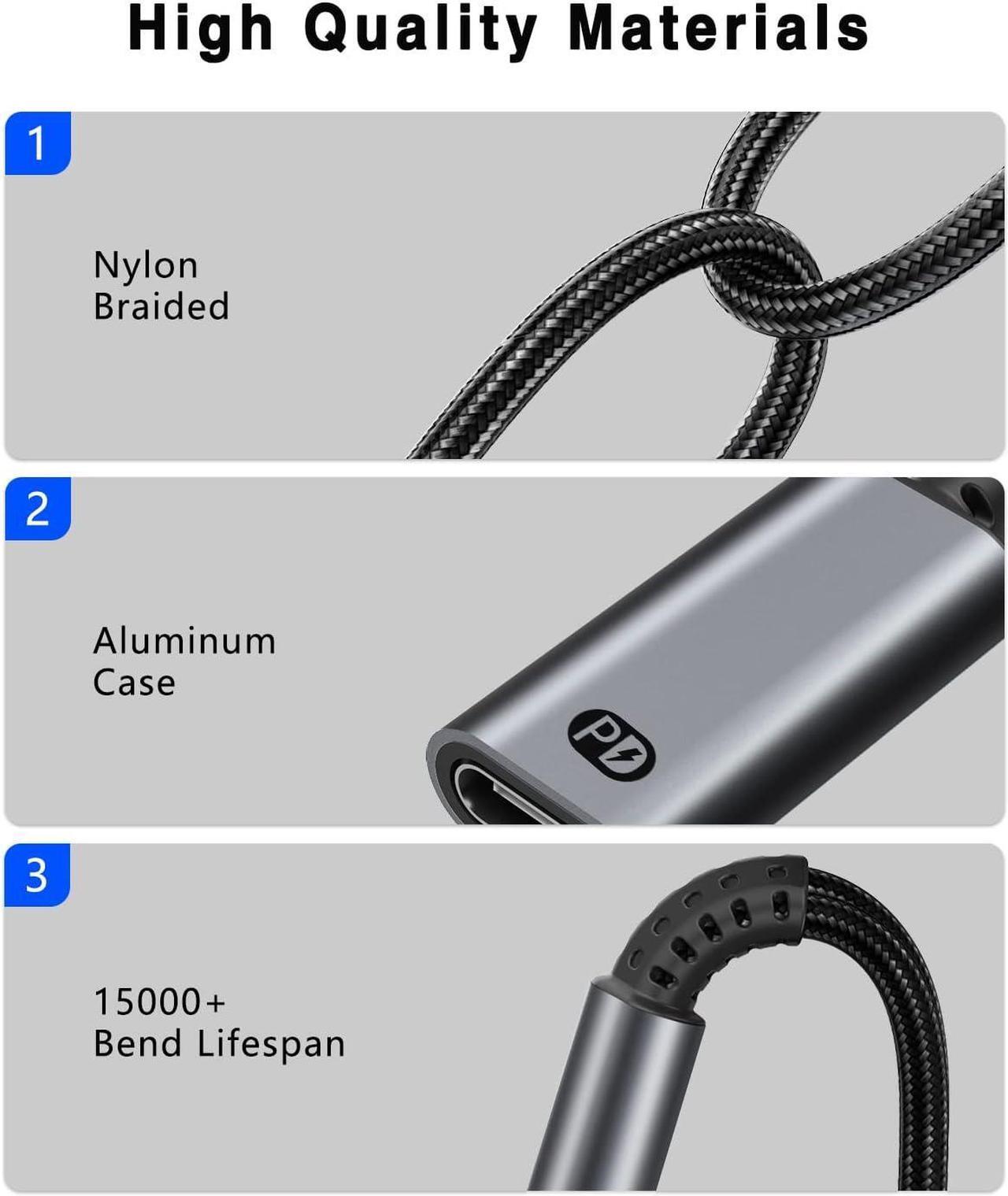 Alt view image 5 of 7 - USB C to 3.5mm Headphone and Charger Adapter 2-in-1 USB C to Aux Audio Adapter with PD 60W Fast Charging Compatible with Apple iPhone 15/15Plus/15Pro/15Pro Max Samsung S23/S22/S21 iPad Pixel 7/6