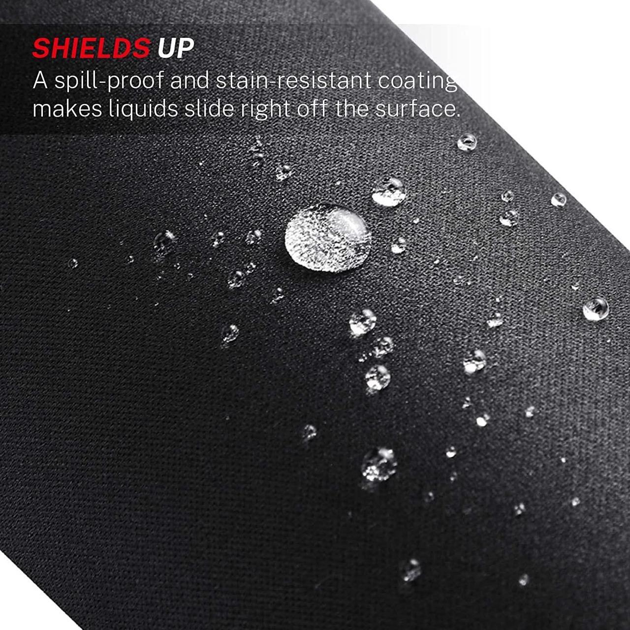 Alt view image 5 of 7 - Mouse Pad [30% Larger] with Anti-fray Stitching Premium-Textured & Waterproof Computer Mousepad with Non-Slip Rubber Base Gaming Mouse Mat for Laptop Office & Home 8.5 x 11 inch Black
