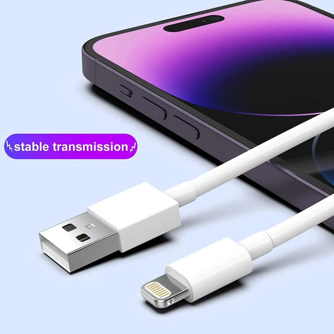 Alt view image 4 of 7 - 6Pack(3/3/6/6/6/10 FT)[ MFi Certified] iPhone Charger Long Lightning Cable Fast Charging High Speed Data Sync USB Cable Compatible iPhone 14/13/12/11 Pro Max/XS MAX/XR/XS/X/8/7/Plus iPad AirPods