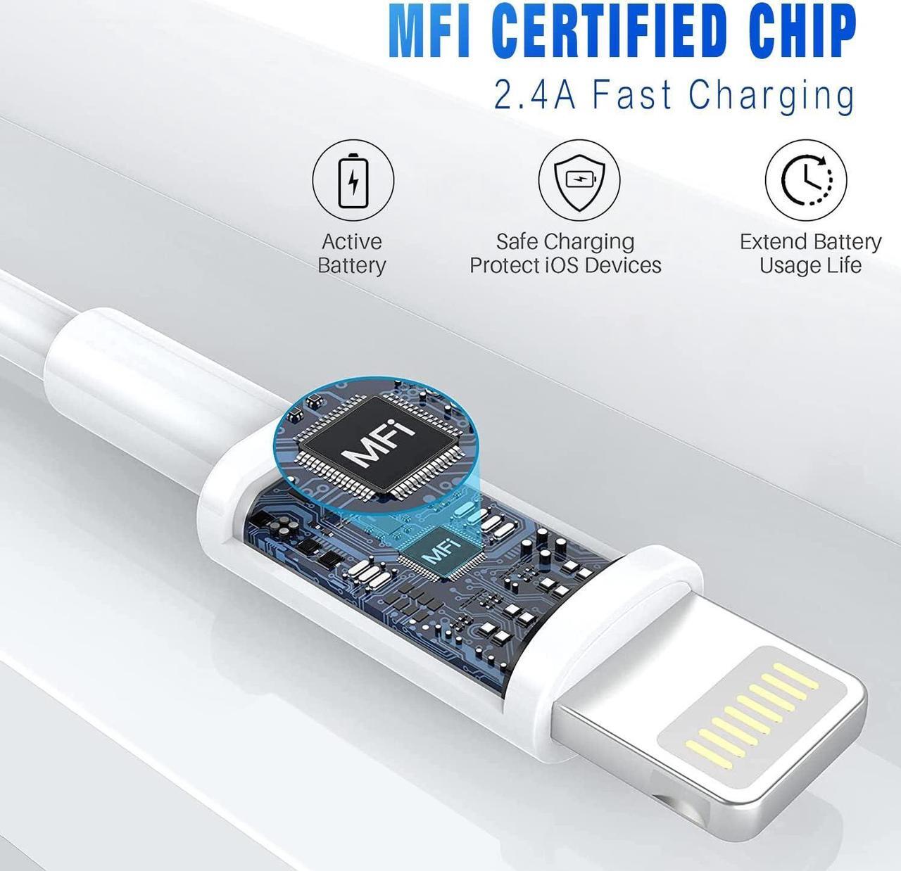 Alt view image 3 of 7 - iPhone Fast Charging Cable [Apple MFi Certified] 3-Pack 3FT Lightning to USB Cable iPhone Charger Cord Compatible with iPhone 14 13 12 11 Pro Max XR XS X 8 7 6 Plus SE iPad and More 3FT